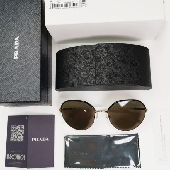 Prada Sunglasses Brown Round Women Italy